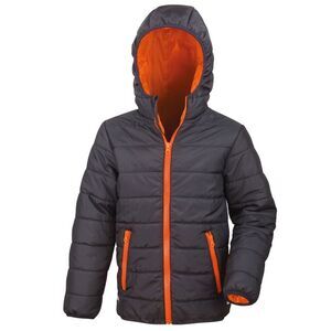 Result Core Childrens/Kids Padded Jacket / Black/Orange